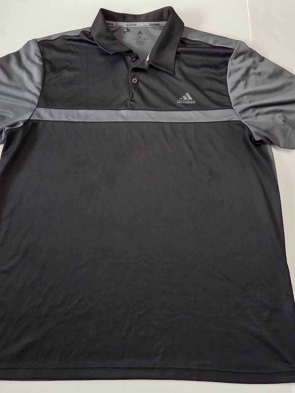 adidas Men’s Black & Gray Polo Shirt